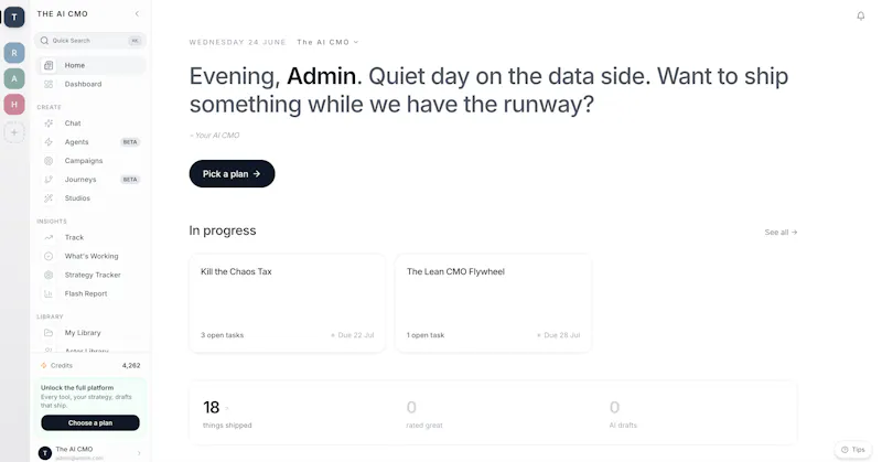 The AI CMO screenshot 2