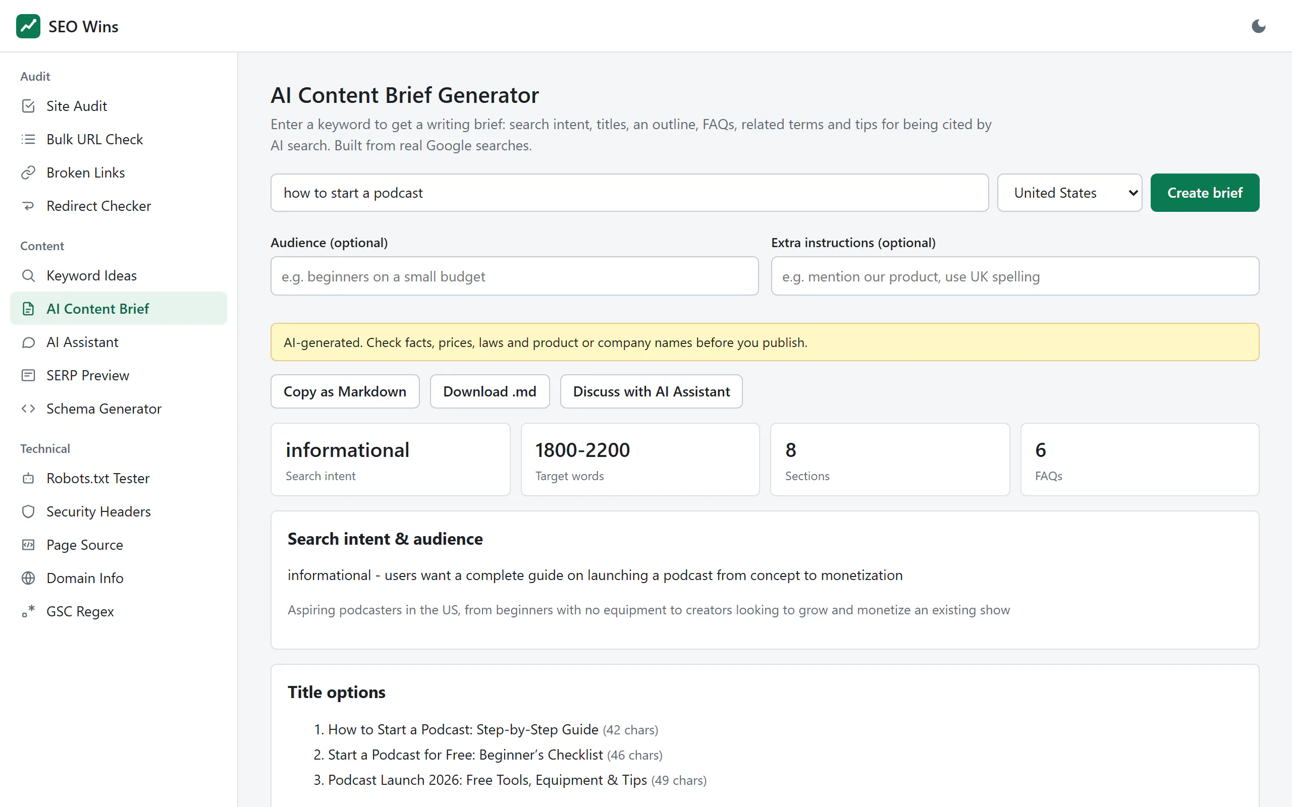 Free SEO Audit Tool gallery image
