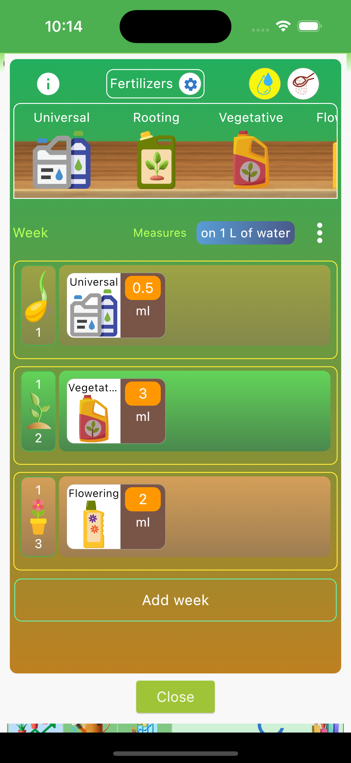 Coltivapp - Om thuisgewassen te beheren.Configureer uw bevruchtingsplannen media 2