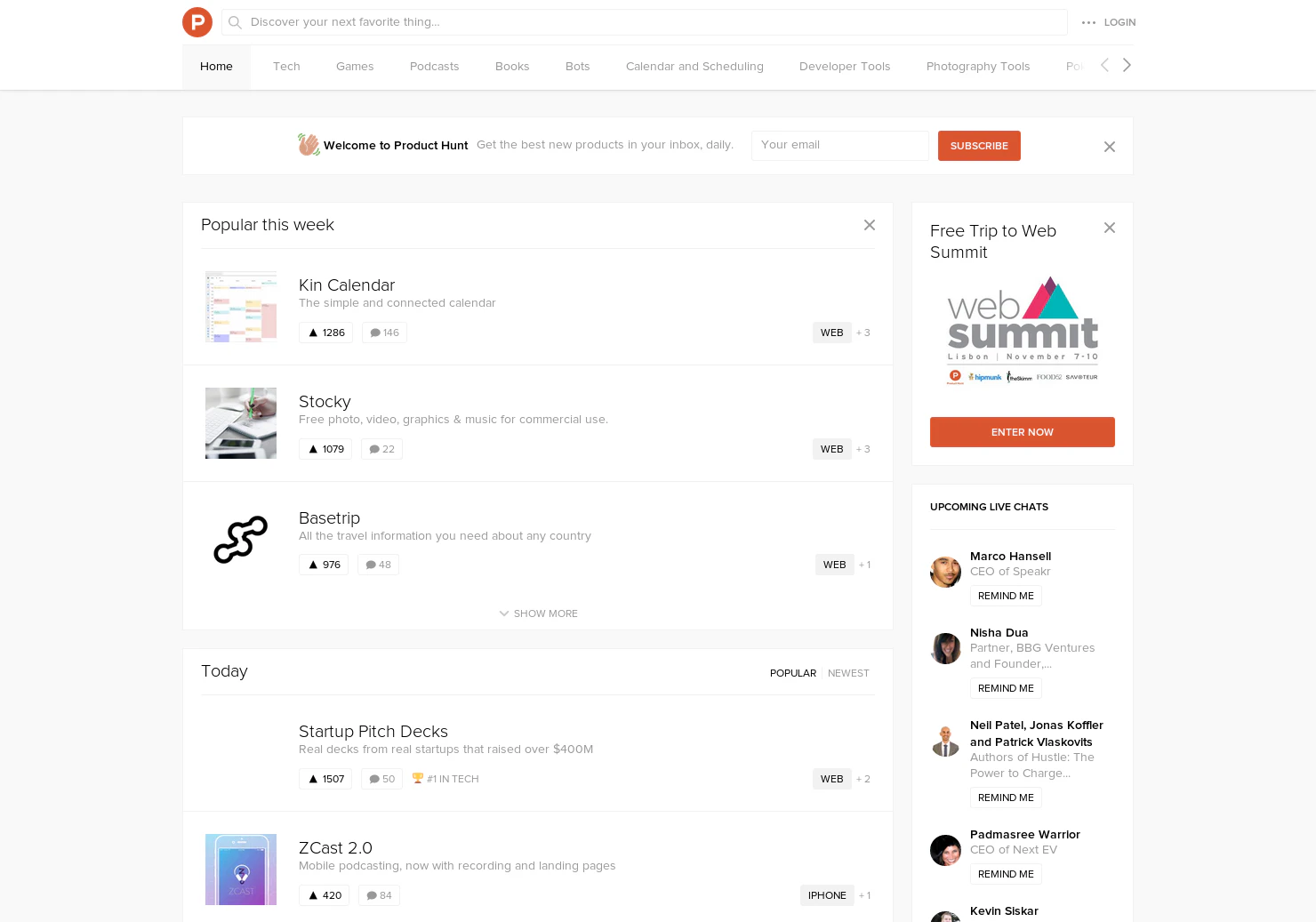 Product Hunt: Upcoming