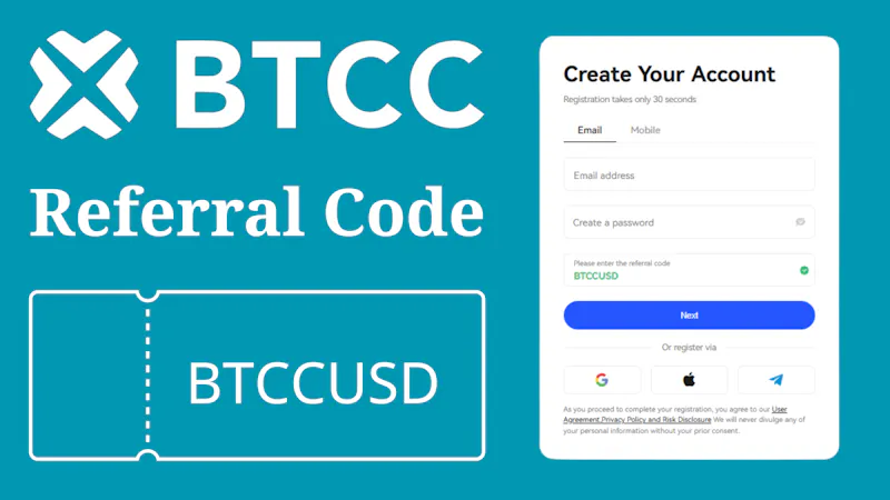 BTCC Referral Code screenshot 1