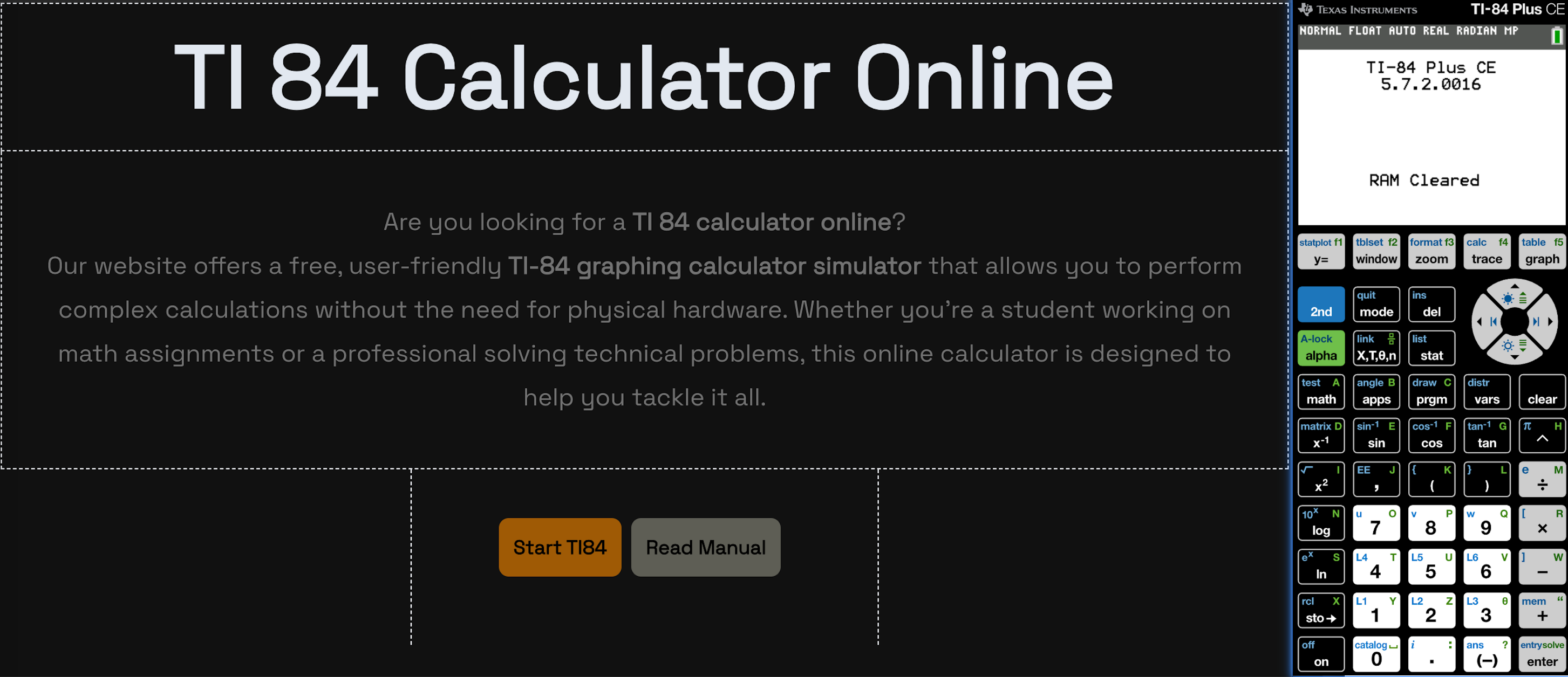 Mídia 1 de Calculadora Ti 84 online