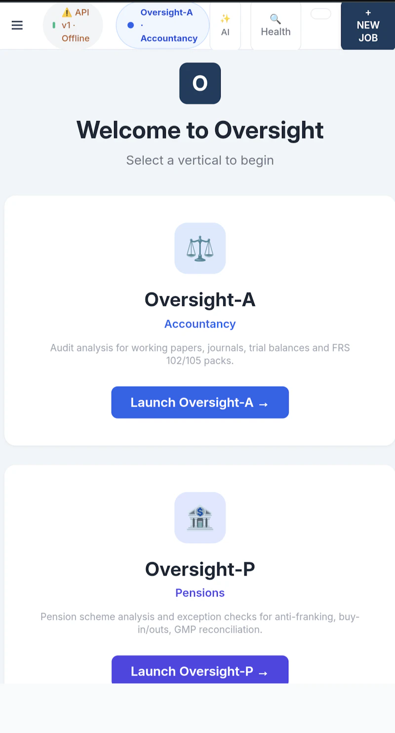 Oversight Labs screenshot 2