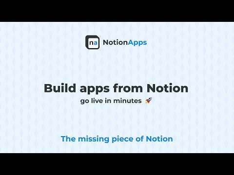 startuptile NotionApps-Build apps from Notion databases in minutes