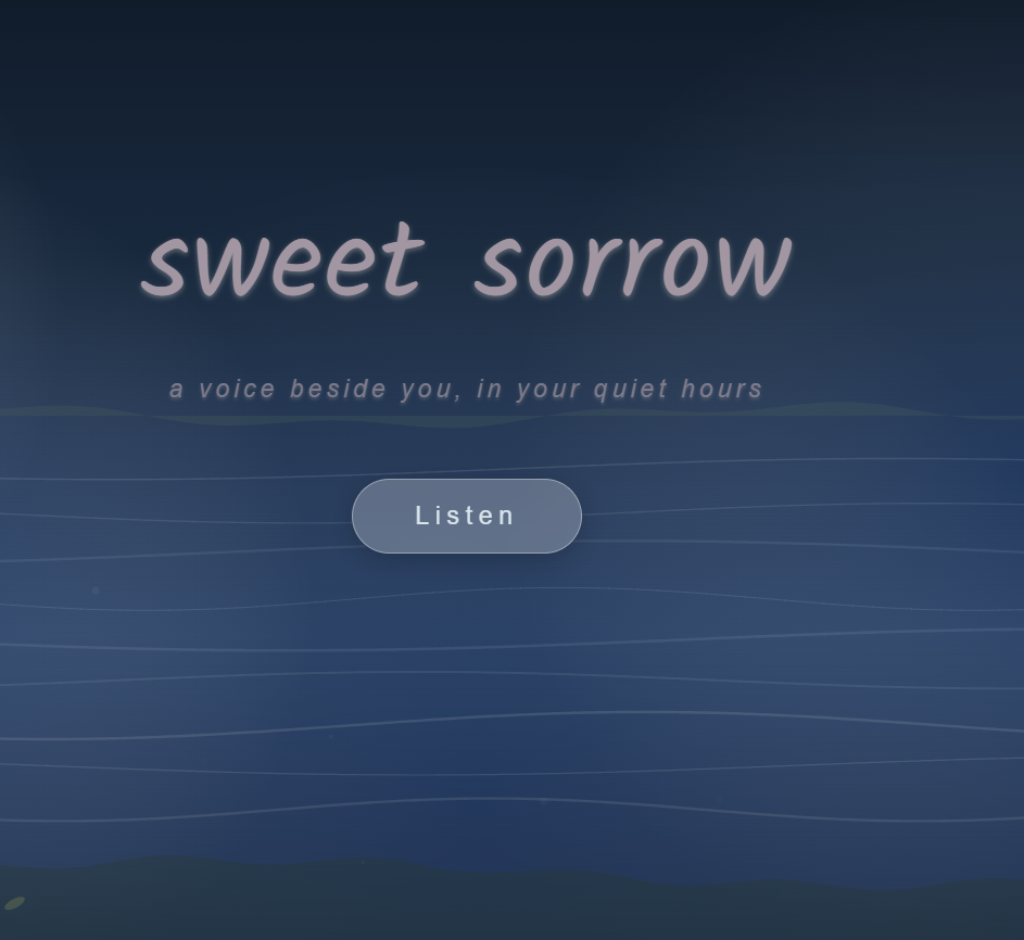 sweet sorrow — a voice beside you gallery image