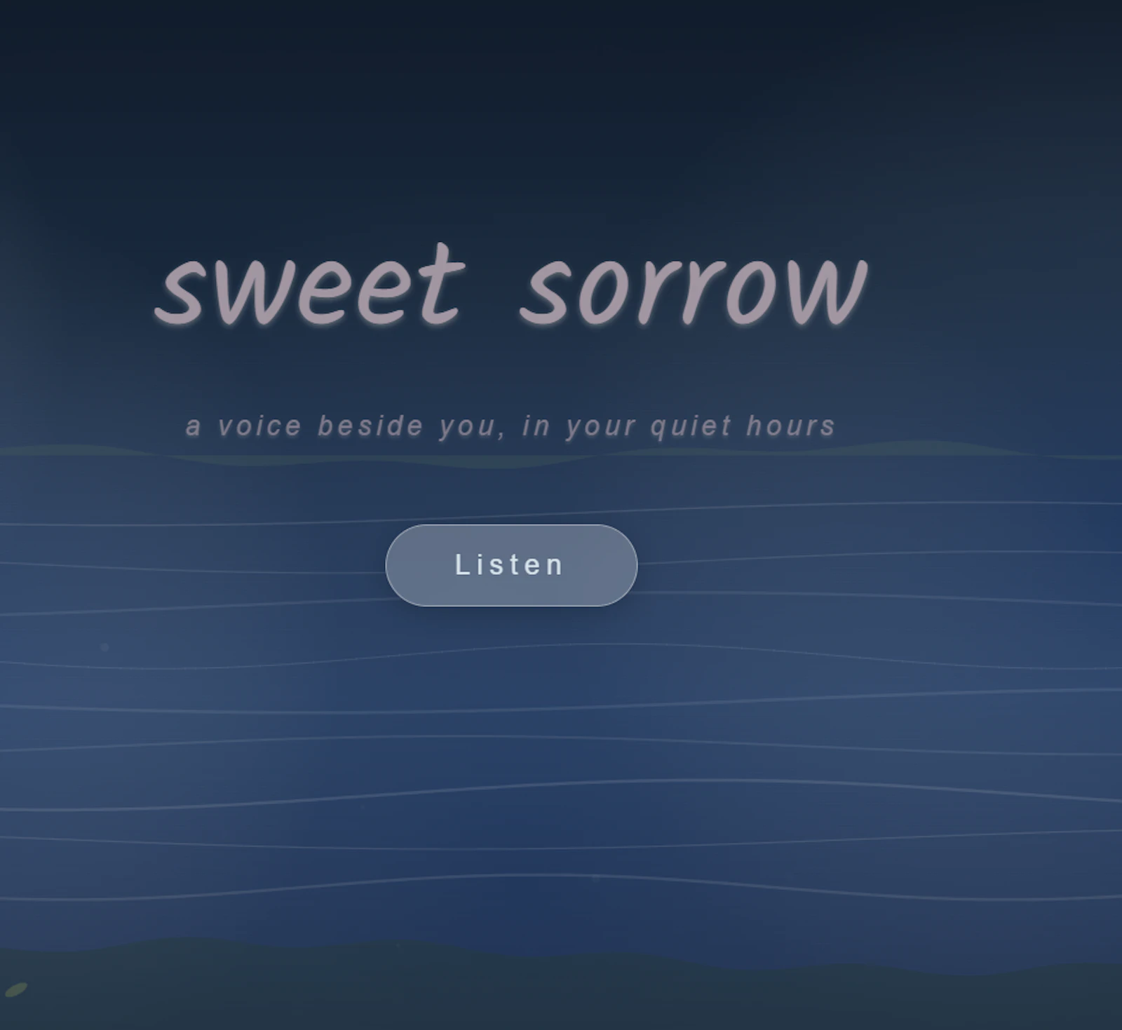 sweet sorrow — a voice beside you screenshot 1