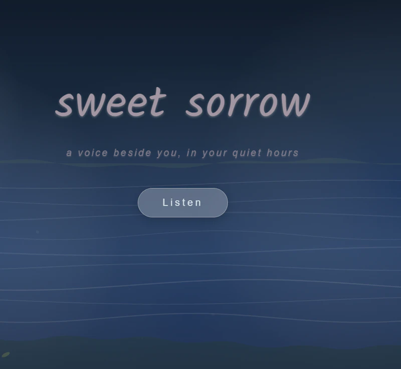 sweet sorrow — a voice beside you screenshot 1