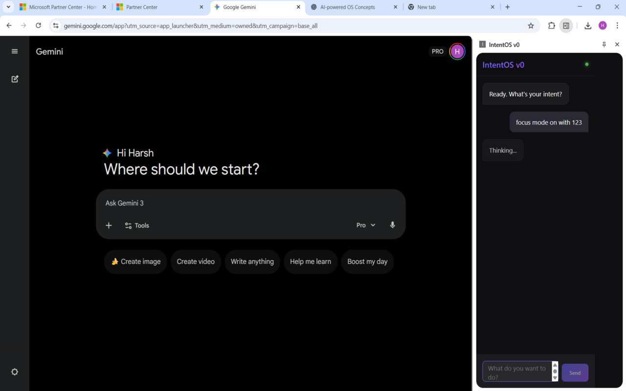 IntentOS - Screenshot 3 showing product features and functionality