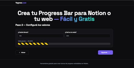 Yegress: Simple progress bars for Notion gallery image