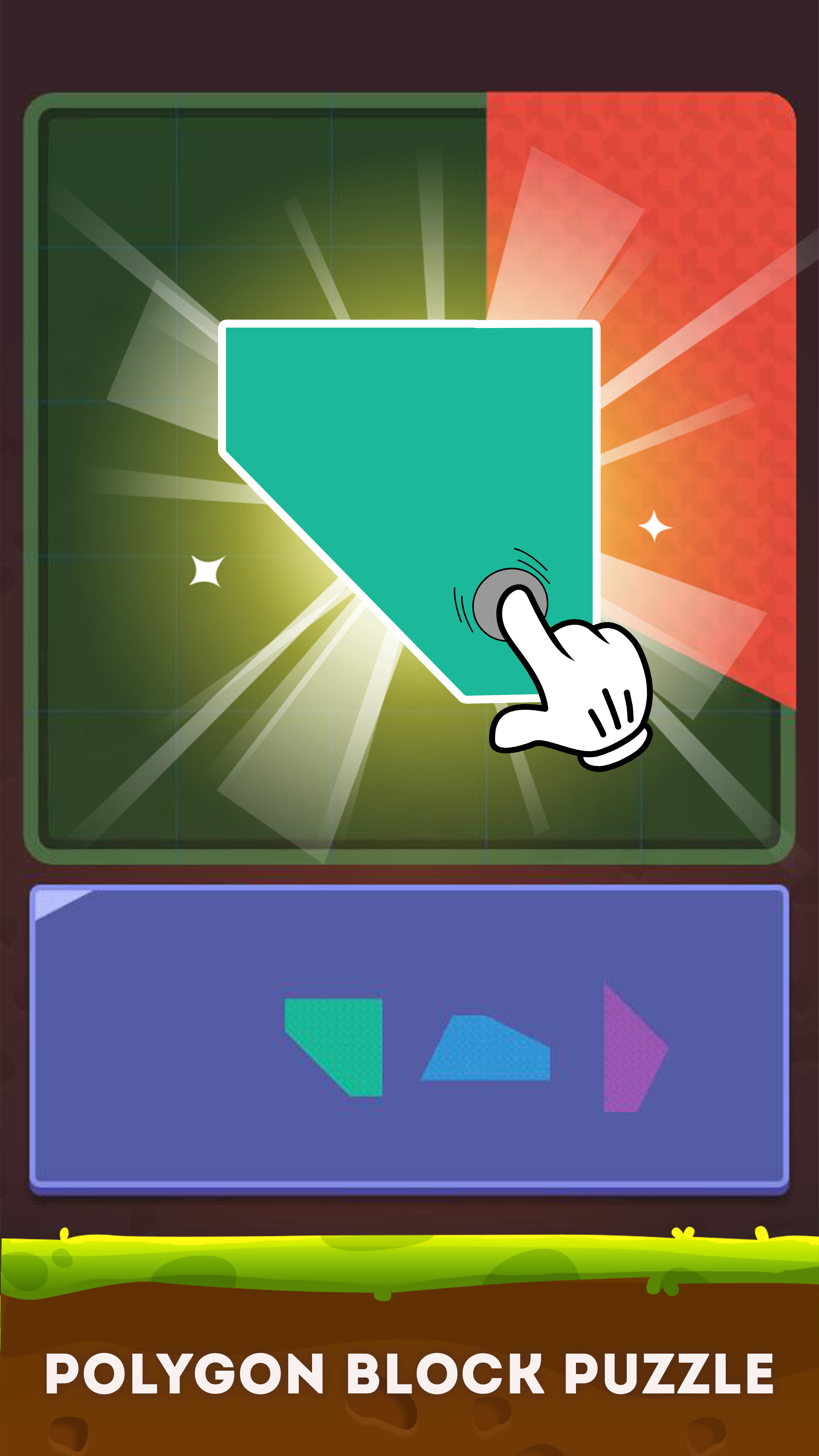 Rompecabezas de forma geométrica poligonal - El rompecabezas de forma mueve los polígonos en el juego de geometría. media 6