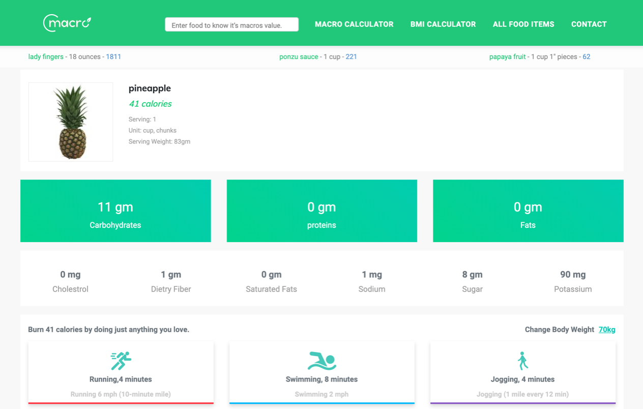 Online Macro Calculator gallery image