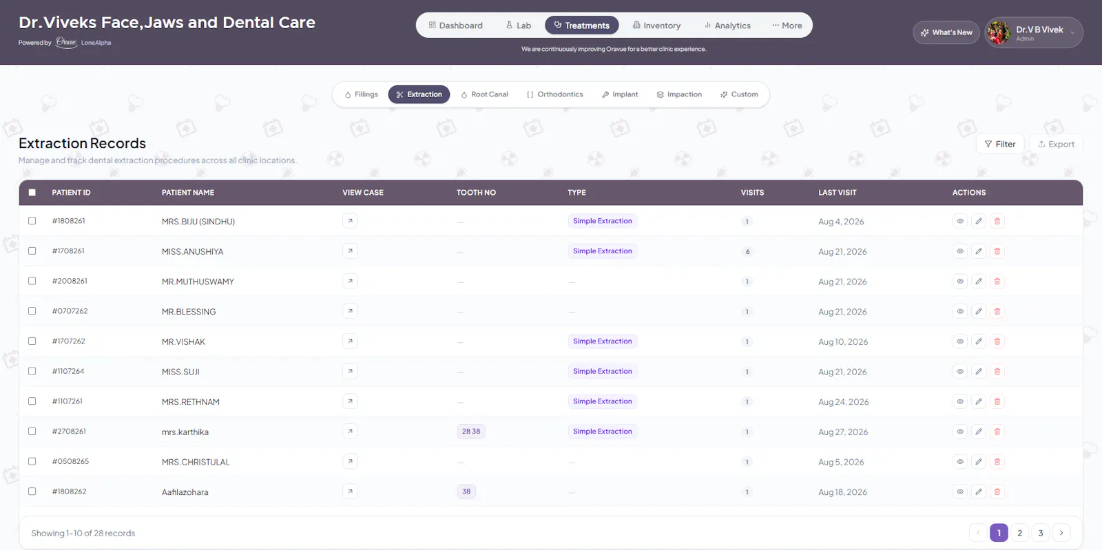Oravue: Dental Management Software screenshot 2