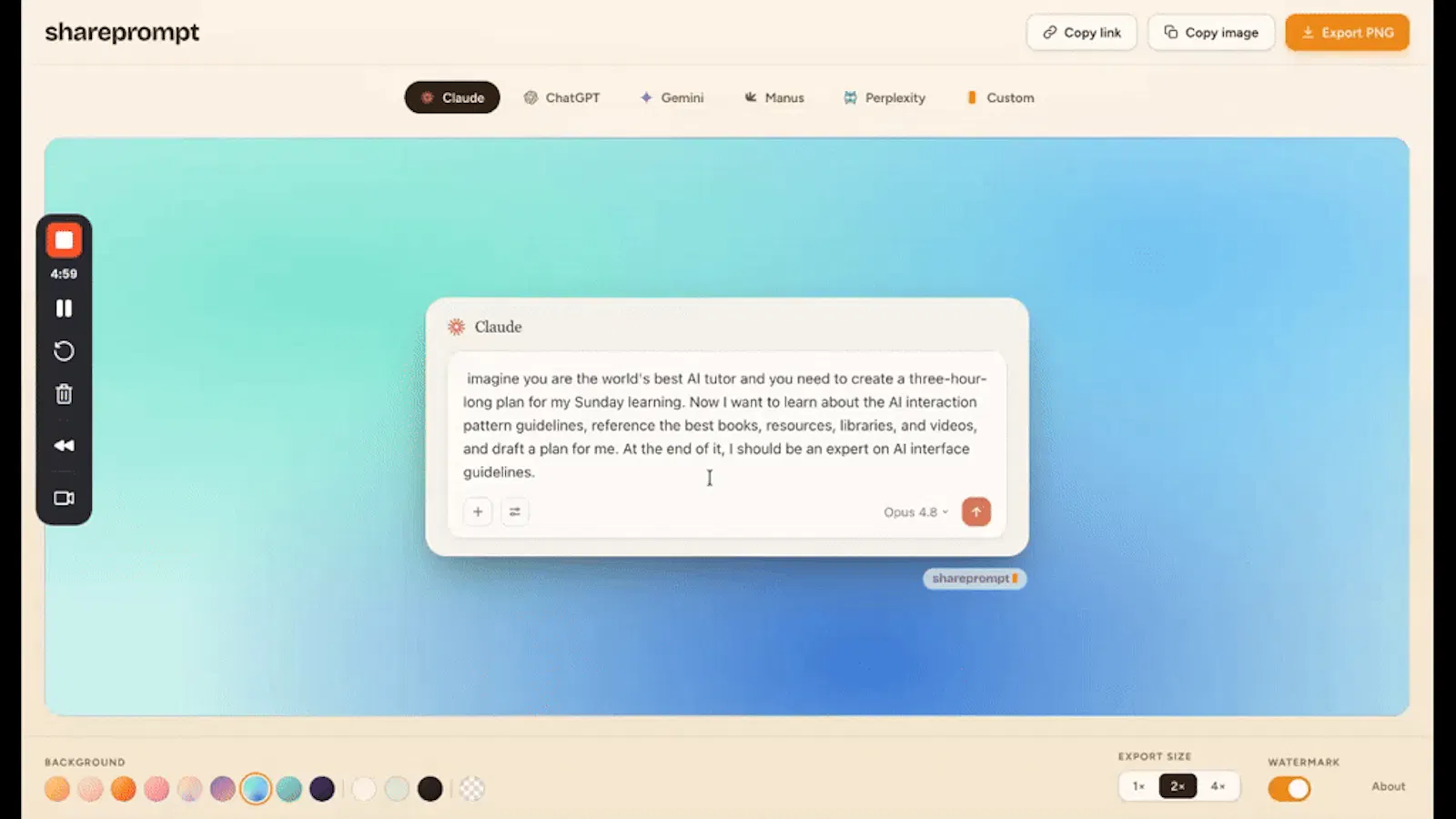 SharePrompt screenshot 1 (video preview)