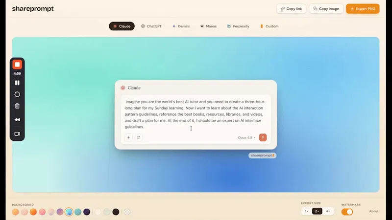 SharePrompt screenshot 1 (video preview)