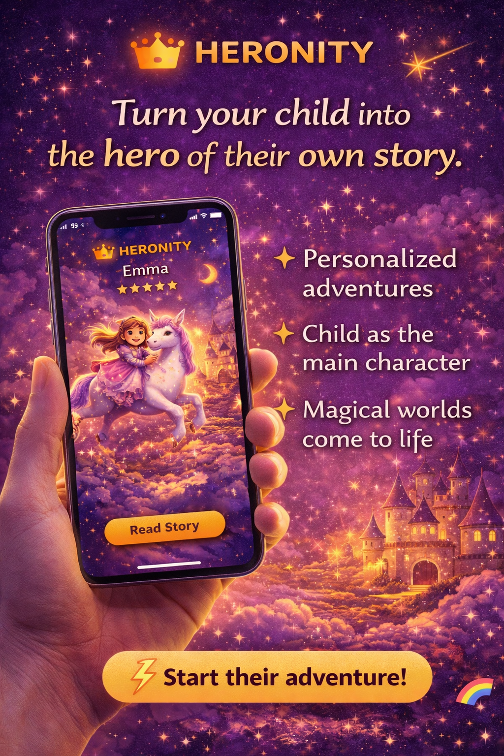 Heronity – AI stories for kids - Screenshot 3 showing product features and functionality