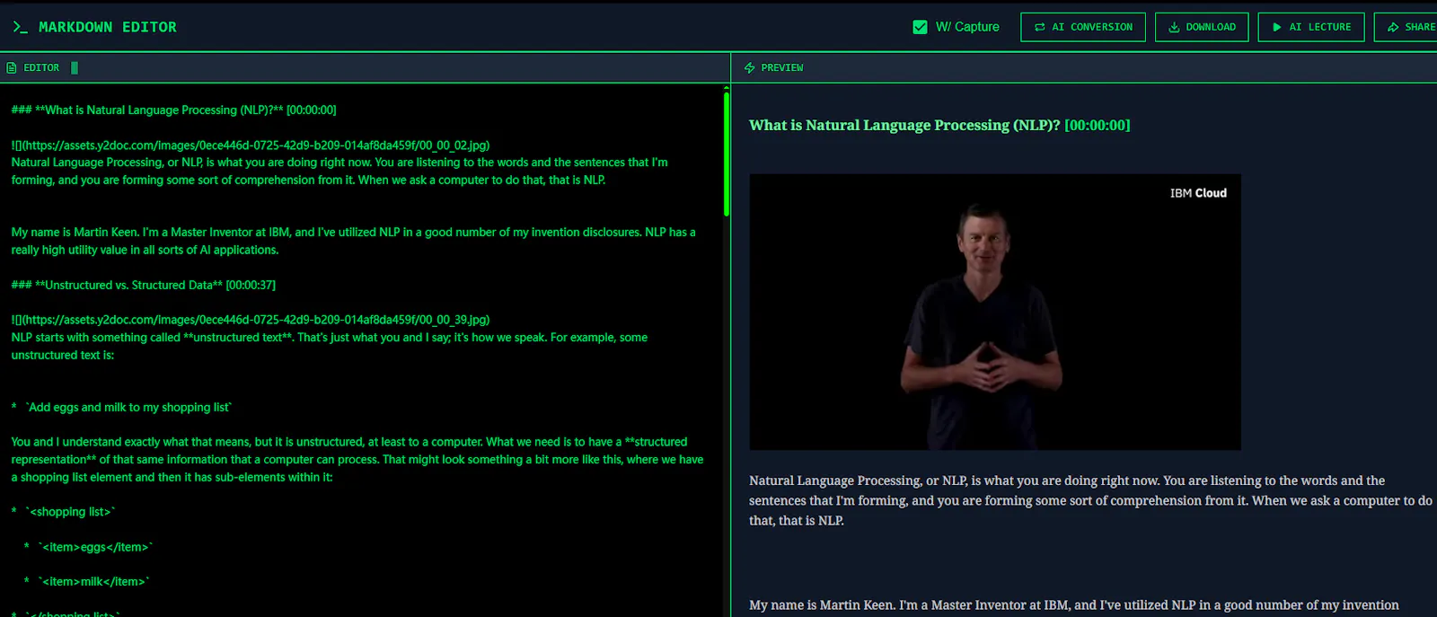 Y2Doc screenshot 2