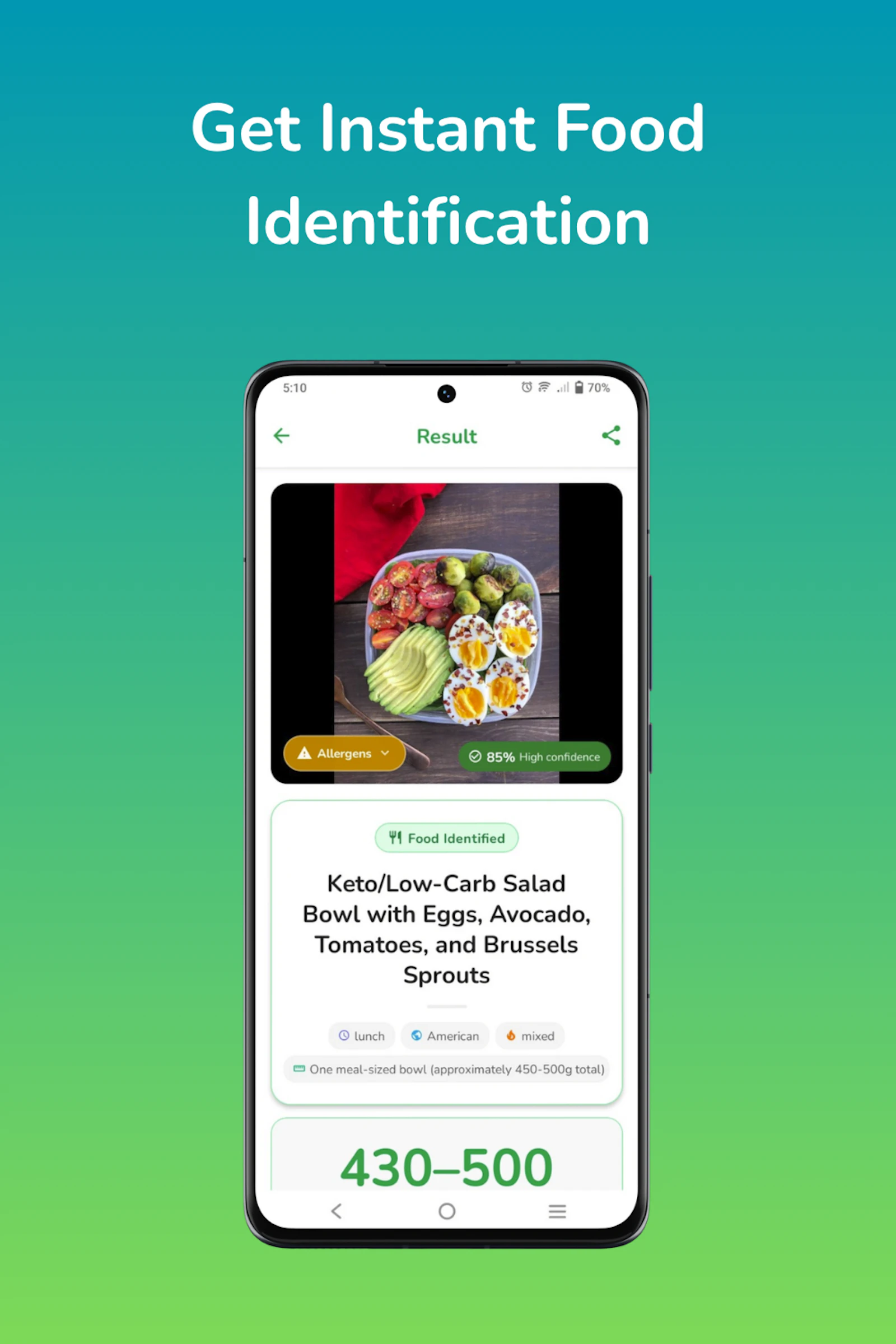 Calorie Identifier AI Scanner screenshot 1