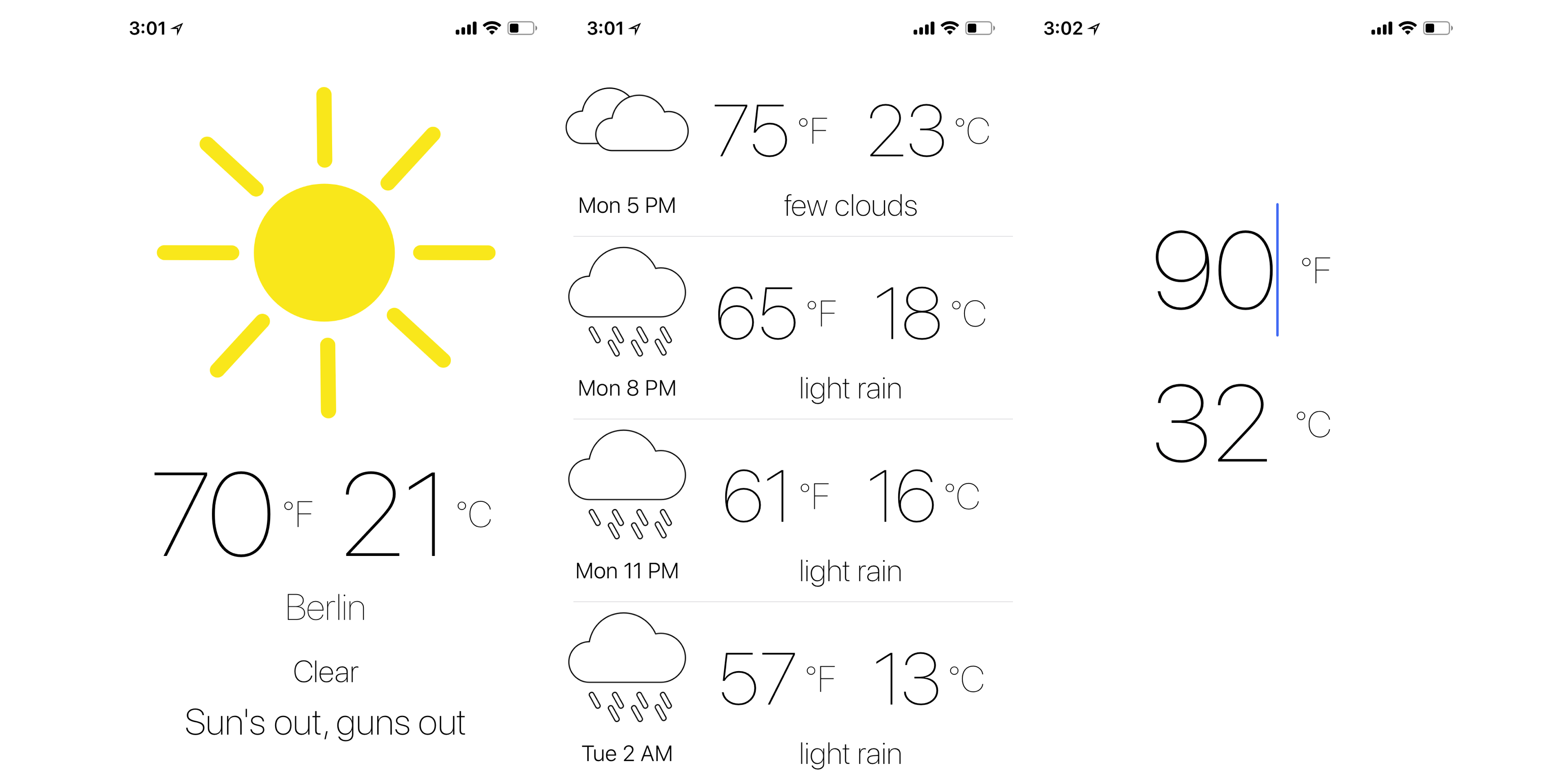 Weathergo Celsius And Fahrenheit Together Convert Real Time Weather Product Hunt