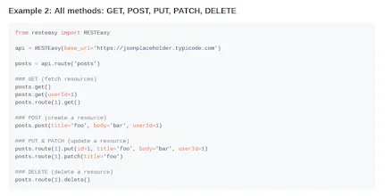 RESTEasy (Python REST API client) gallery image