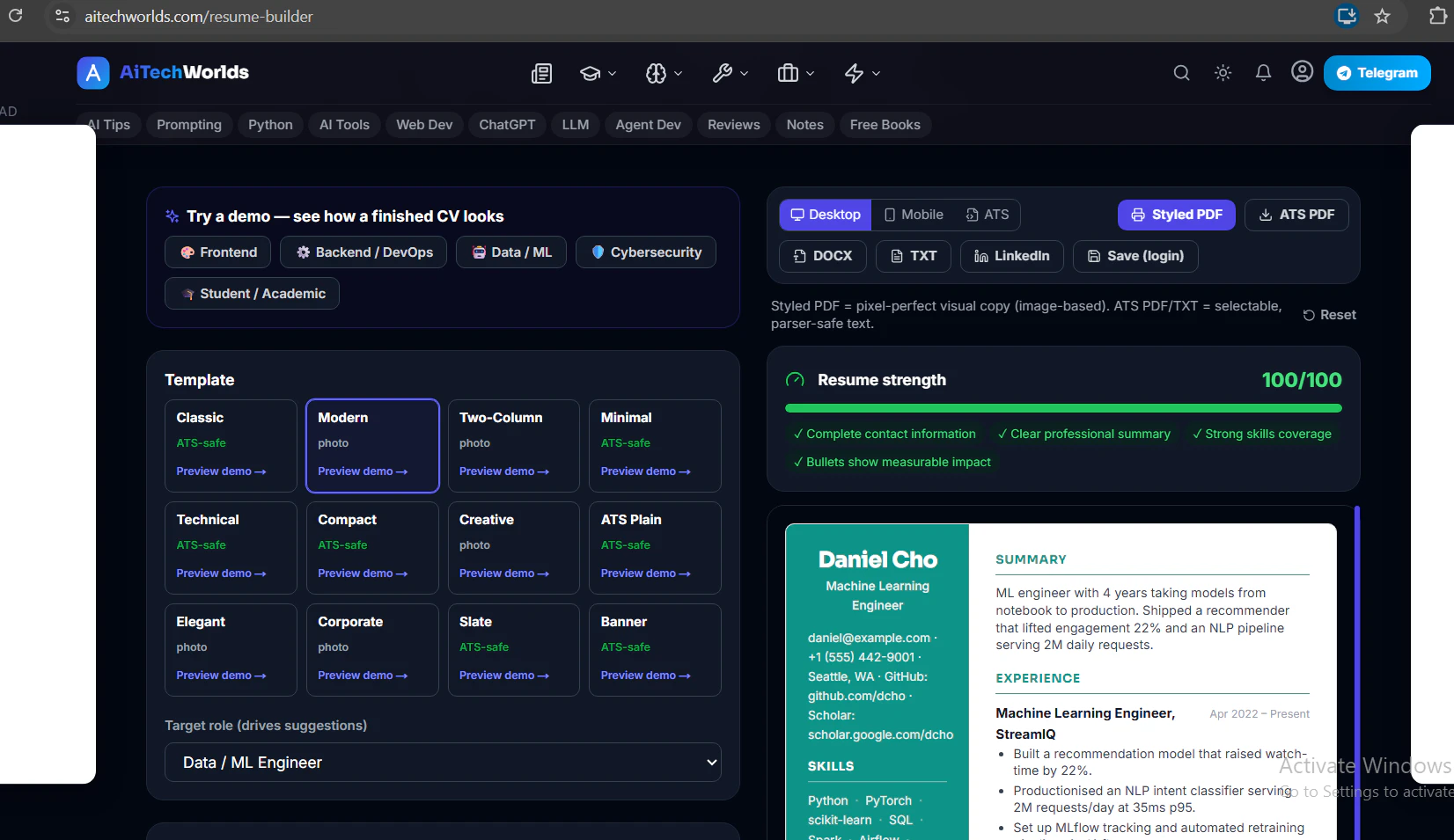 Free AI Resume Builder logo
