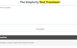 The Simplicity Text Translator media 2