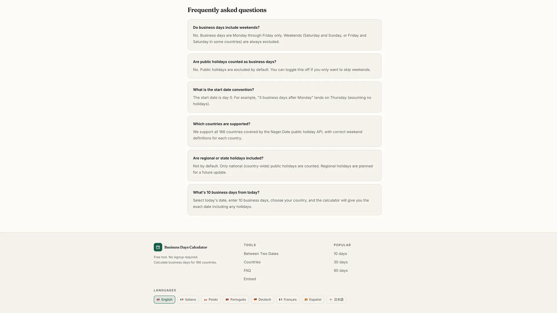 Business Days Calculator gallery image