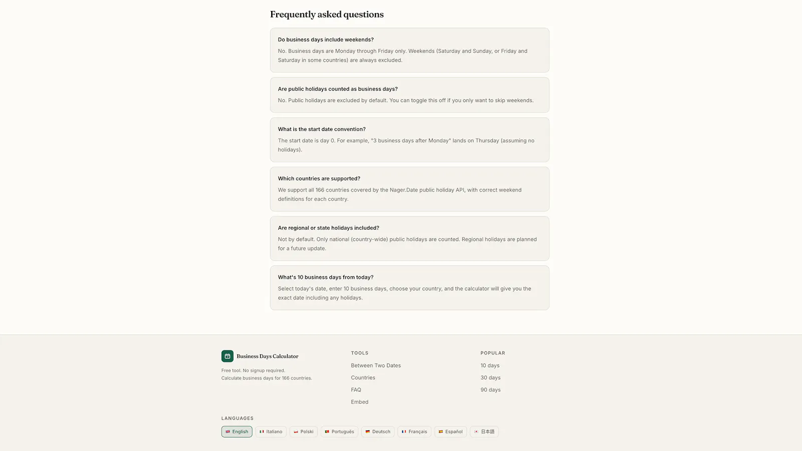 Business Days Calculator screenshot 4