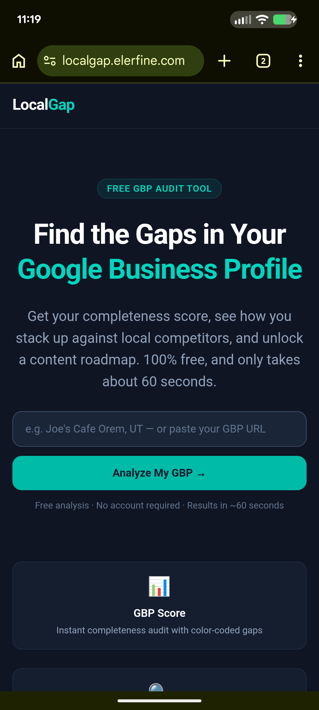 LocalGap — GBP Audit Tool gallery image