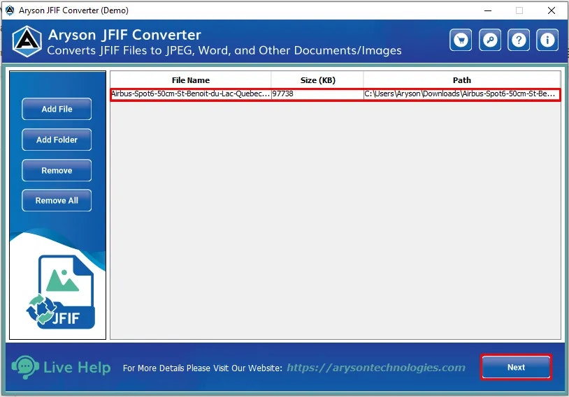 Convertidor de Aryson JFIF - Herramienta convertidor JFIF para convertir jfif, png, etc. media 2