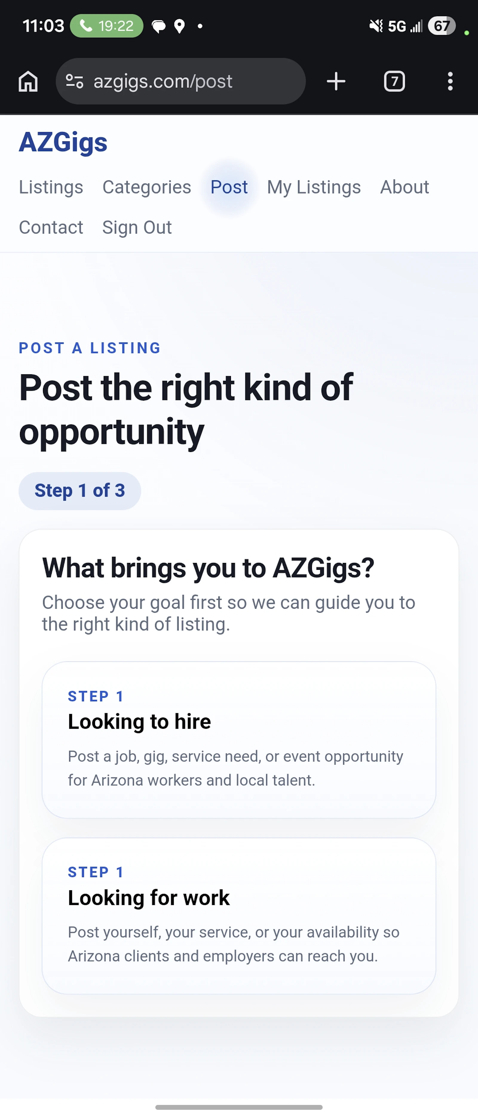 AZGigs screenshot 1