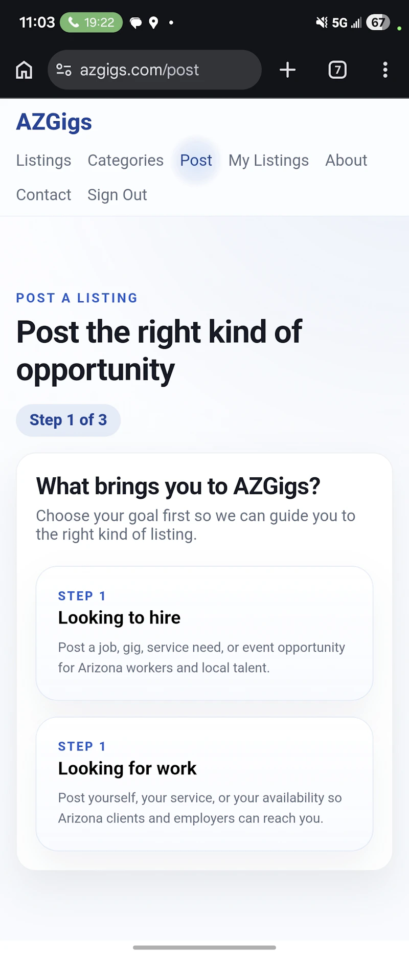 AZGigs screenshot 1