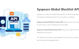 Syspeace Global Blocklist APIs media 1