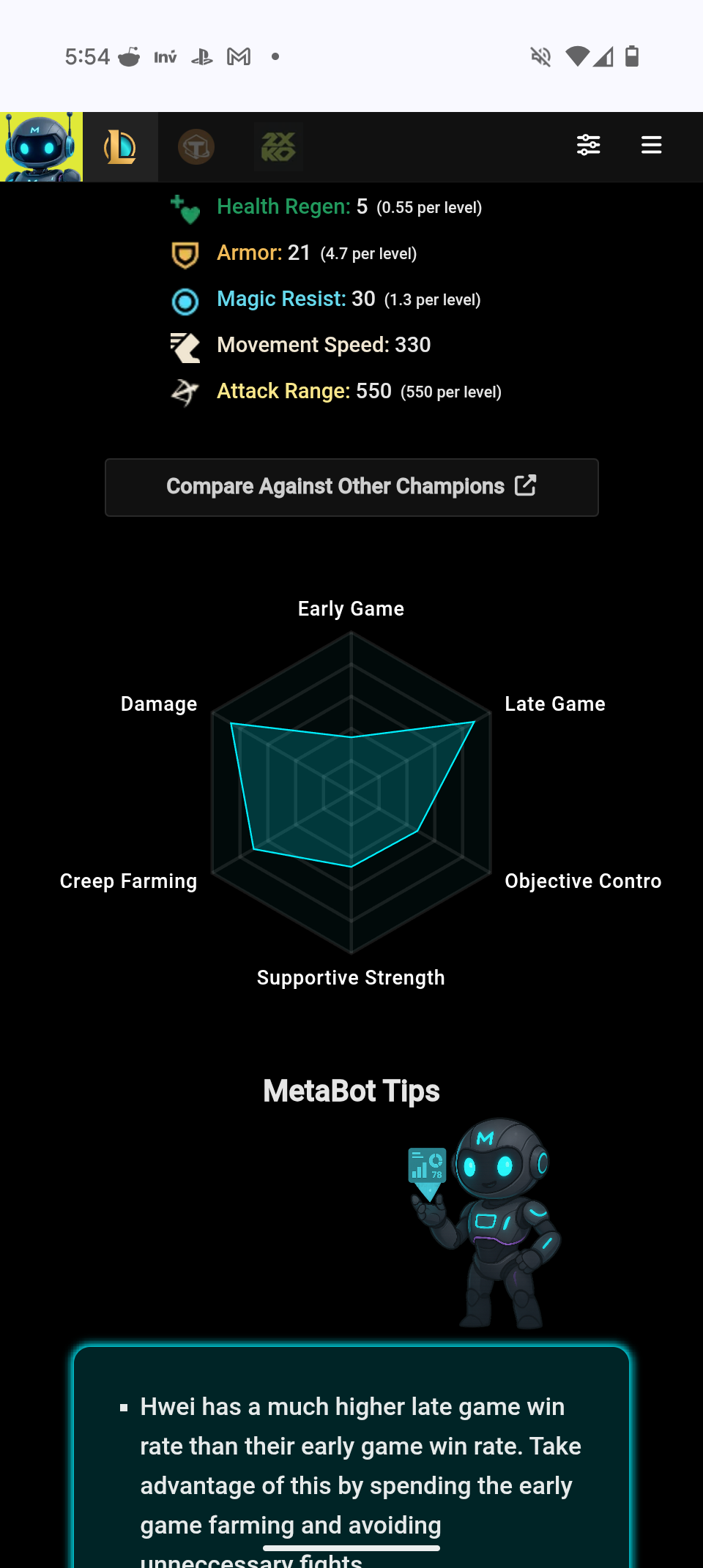Média MetaBot.GG - Outil d'analyse de jeu pour League of Legends, TFT, etc. 1