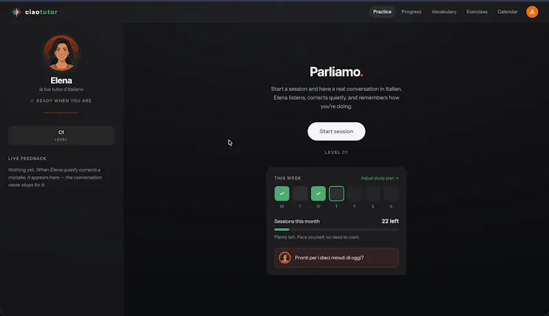 CiaoTutor screenshot 2