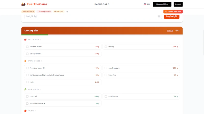FuelTheGains screenshot 5