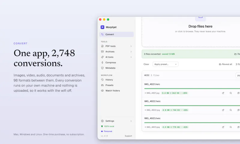 Morphjet screenshot 2