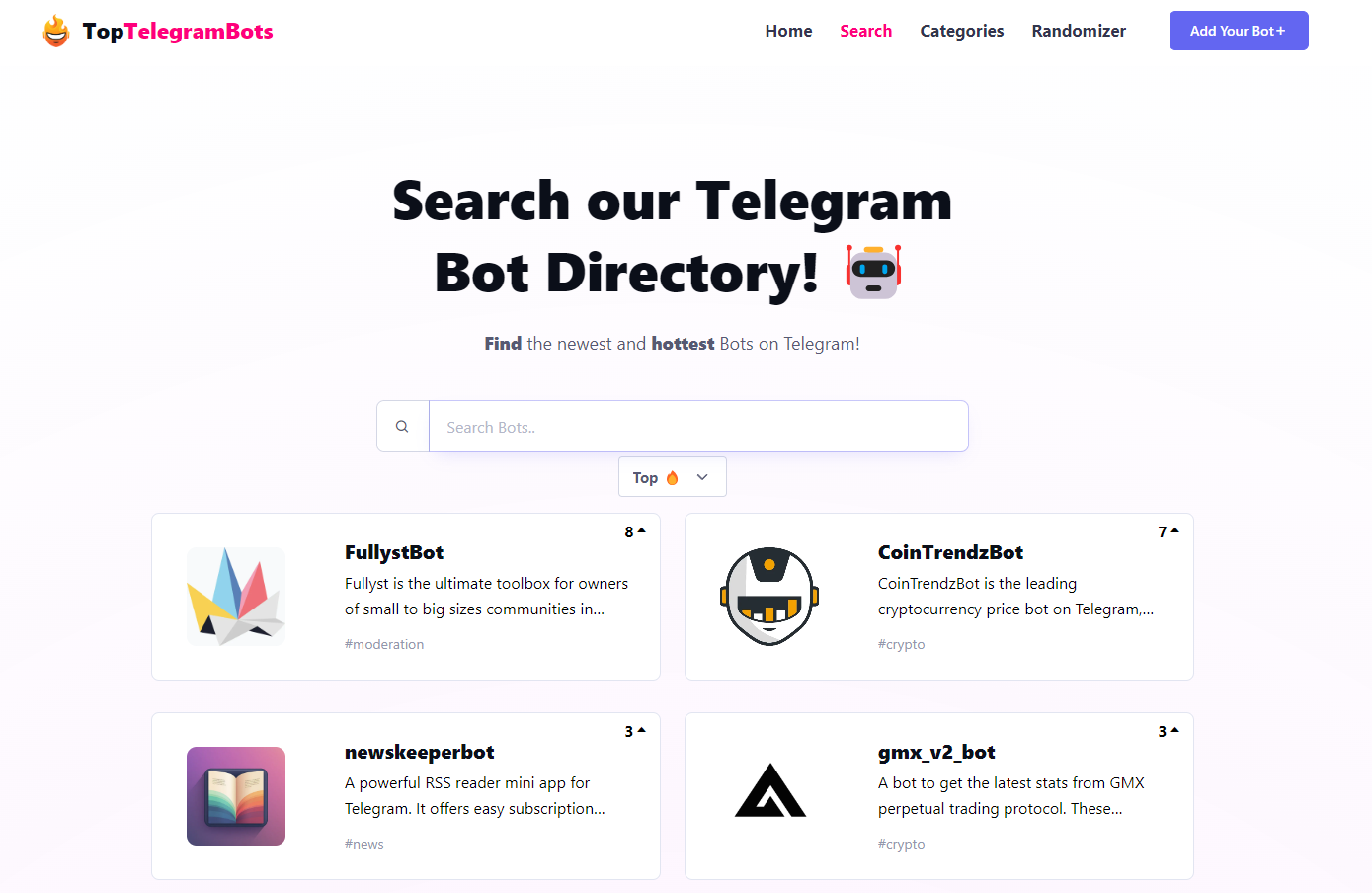 Top Telegram Bots Dizini medya 2