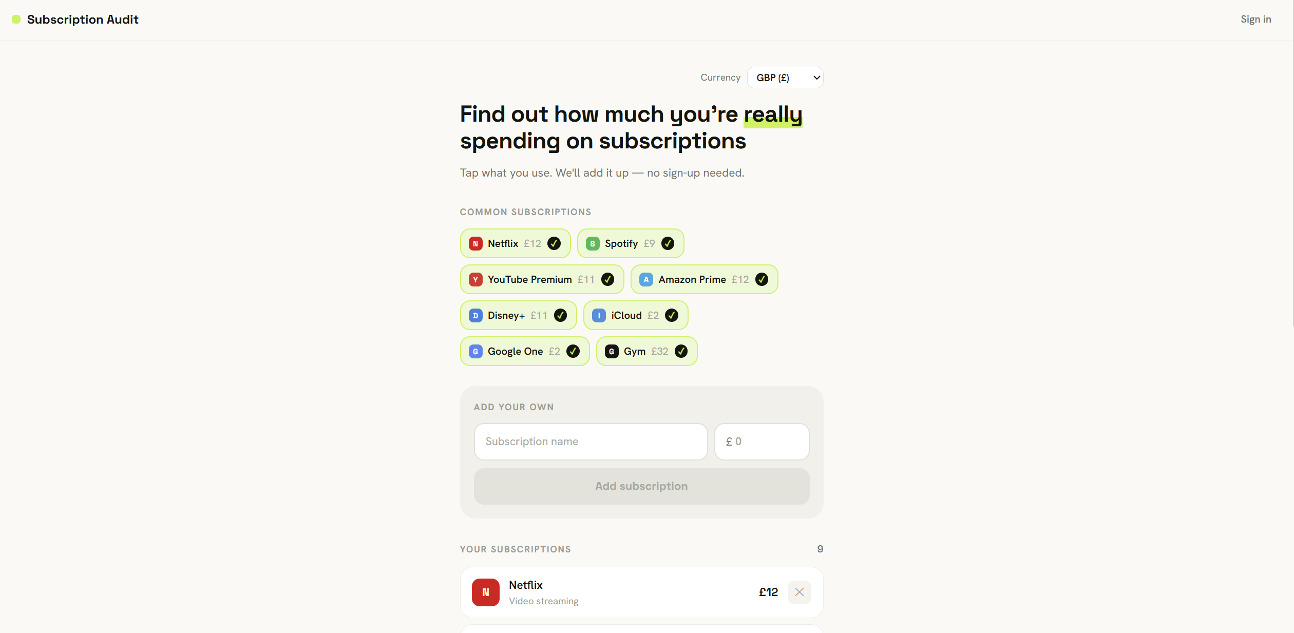 Subscription Audit gallery image