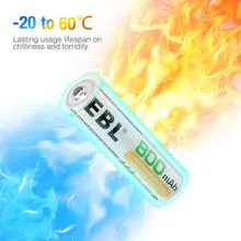 EBL AAA Ni-MH Rechargeable Batteries gallery image
