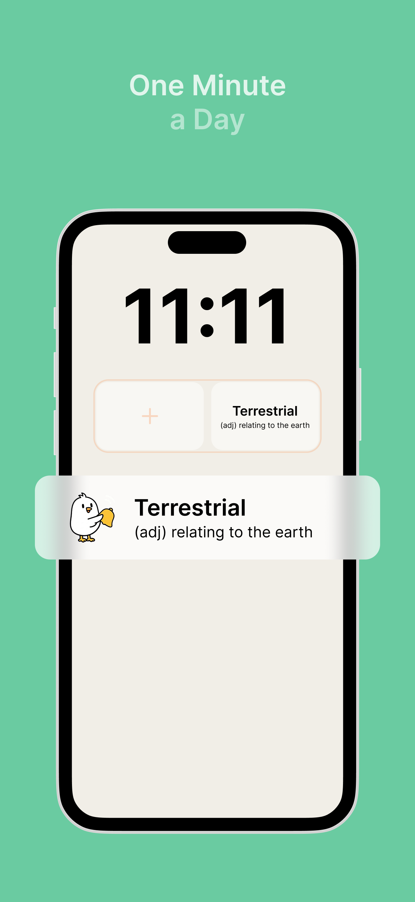 Vocab Alarm - Vocabulary 1  Minute a Day - Screenshot 2 showing product features and functionality
