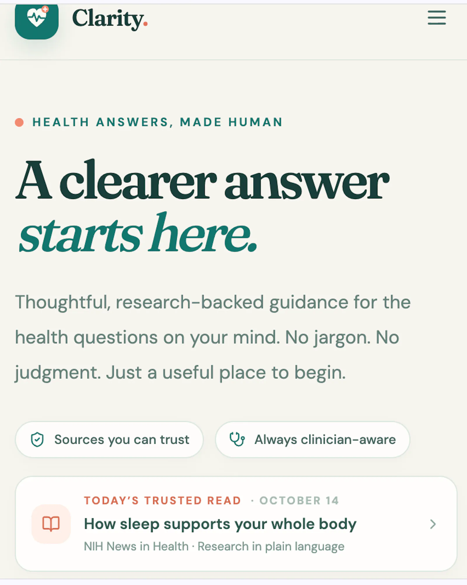 Clarity Health screenshot 1