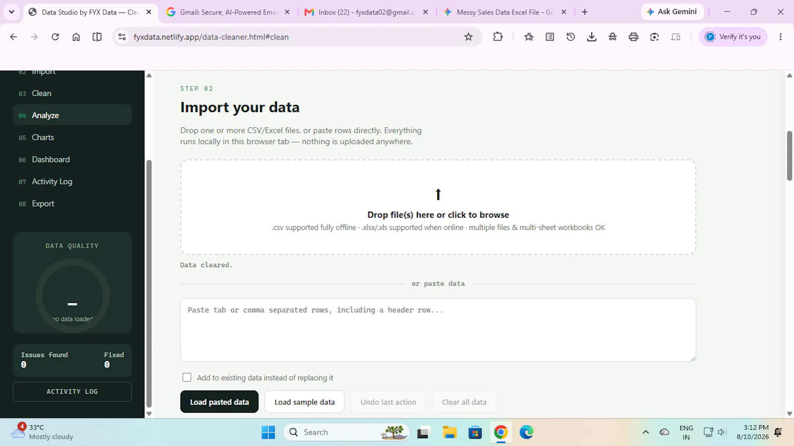 FyxData  screenshot 2