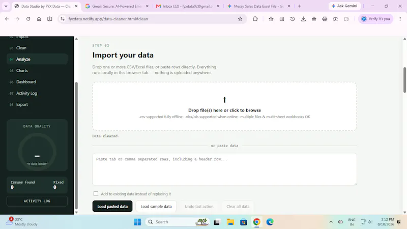FyxData  screenshot 2