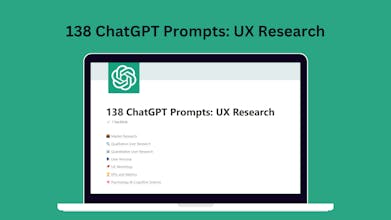 138 ChatGPT Prompts: UX Research gallery image