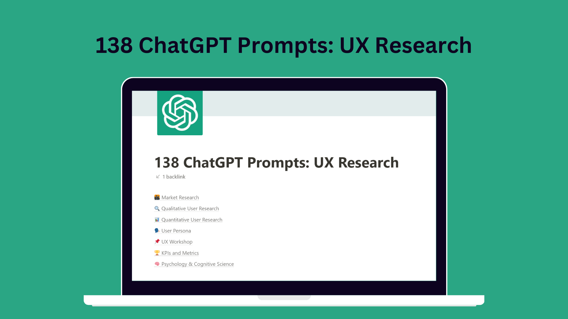 138 Подсказки CHATGPT: UX Research - Уникальные подсказки CHATGPT для облегчения работы медиа 1