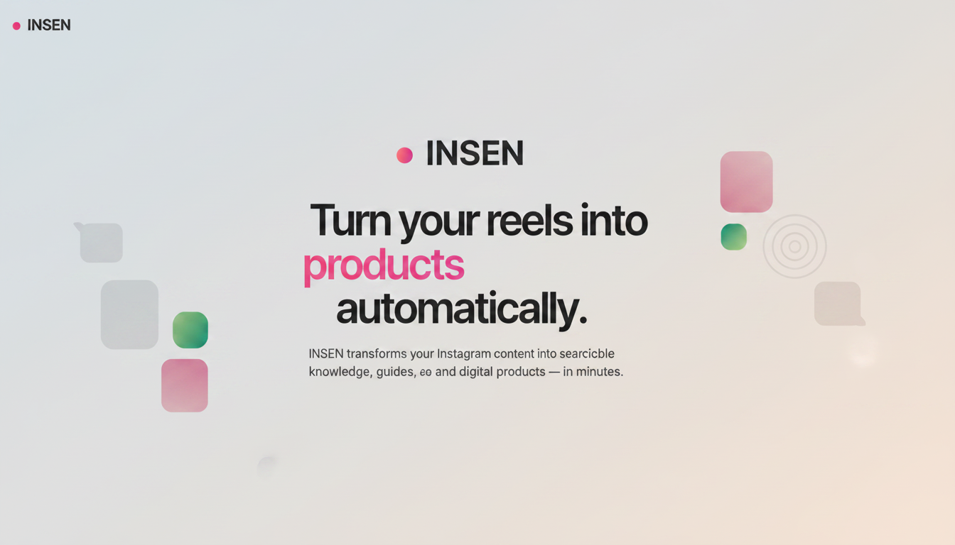 INSEN converts IG Reels into products. gallery image