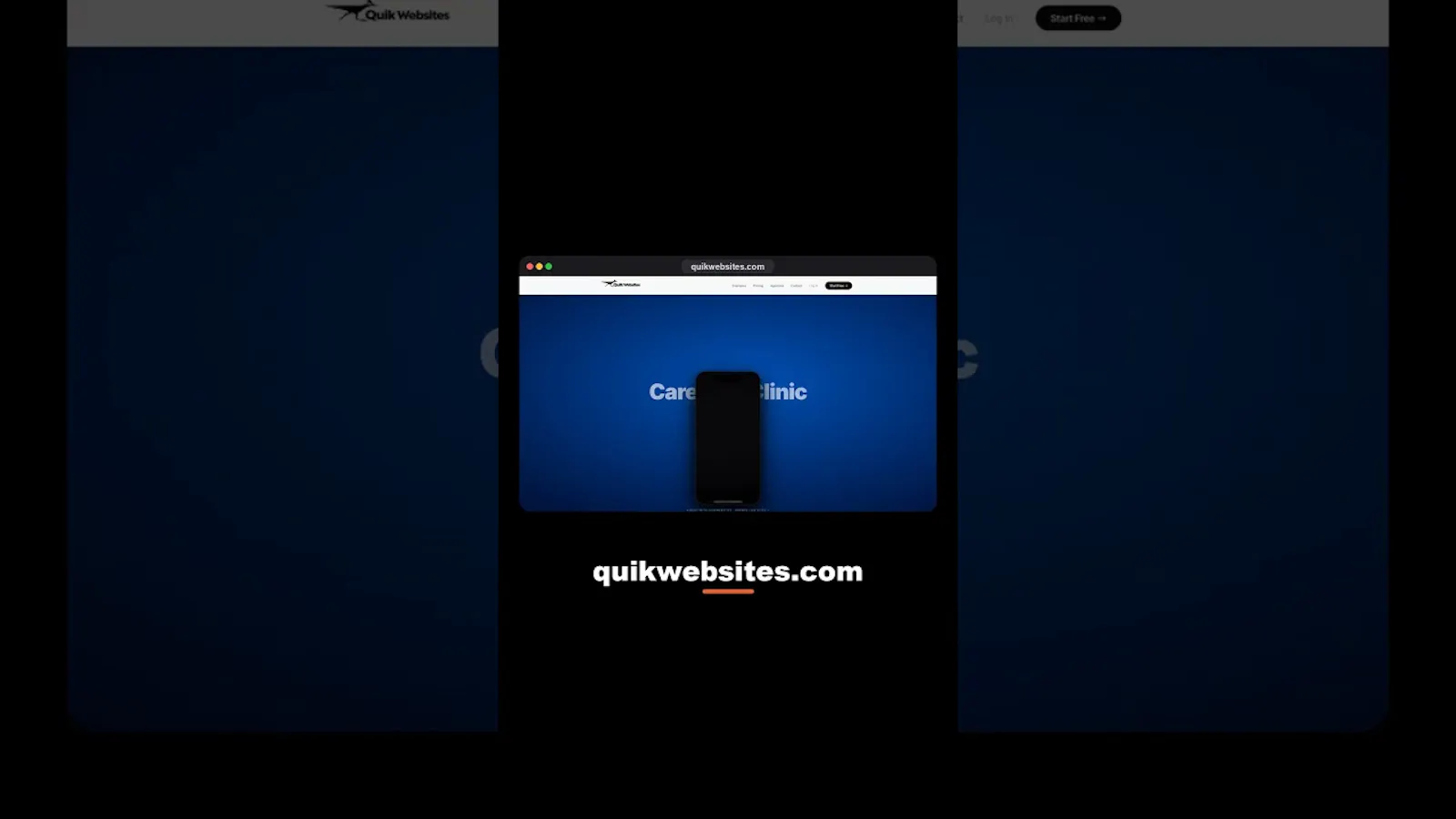 Quik Websites screenshot 1 (video preview)