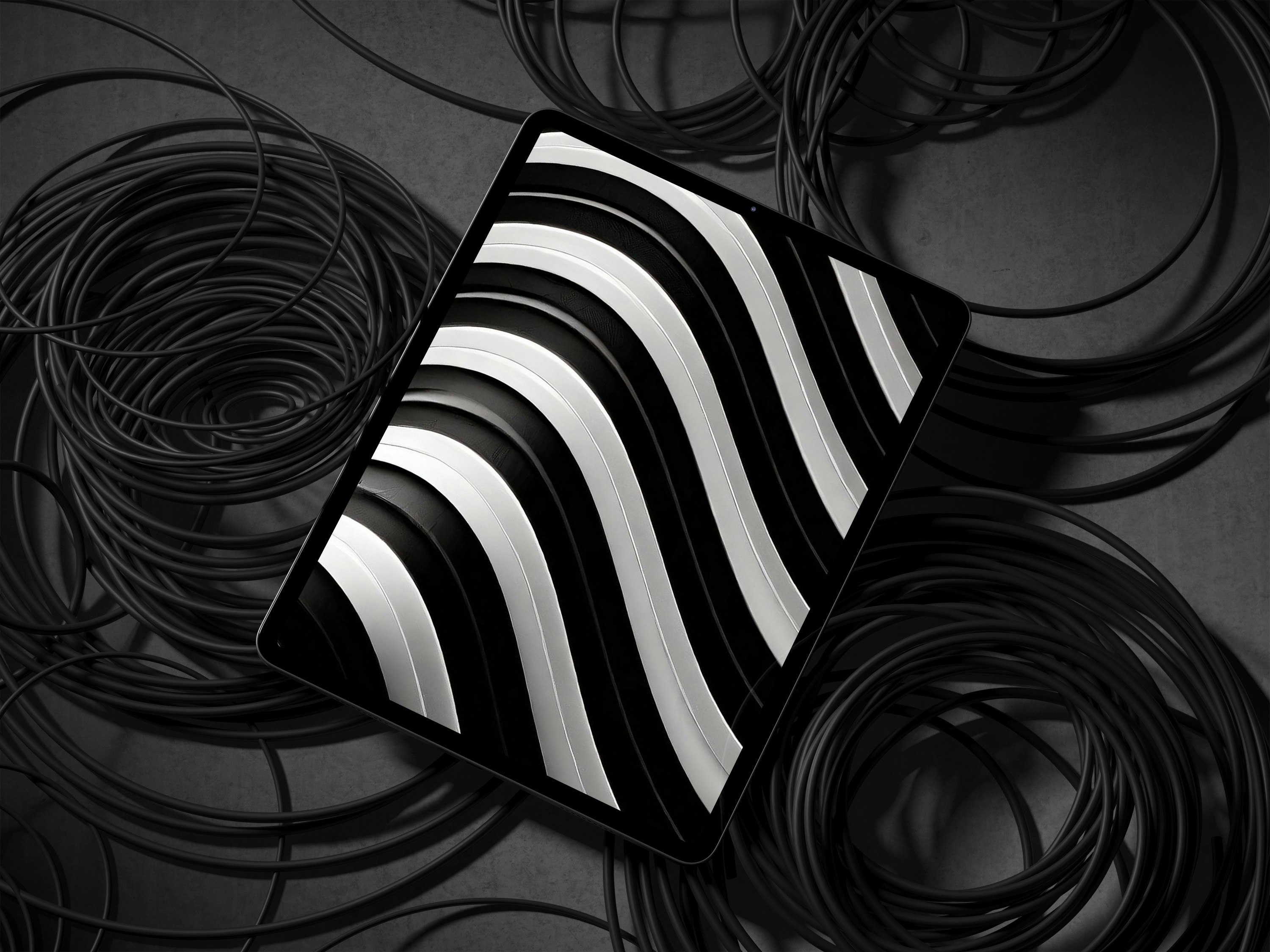 Wavy Black Free Wallpaper Pack gallery image