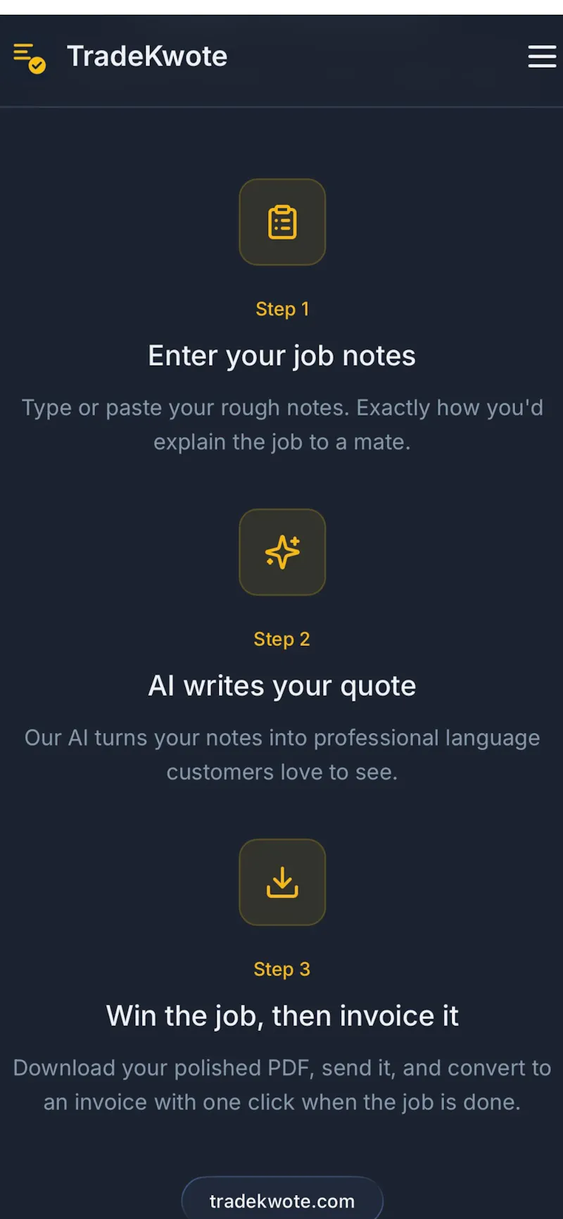 TradeKwote screenshot 3