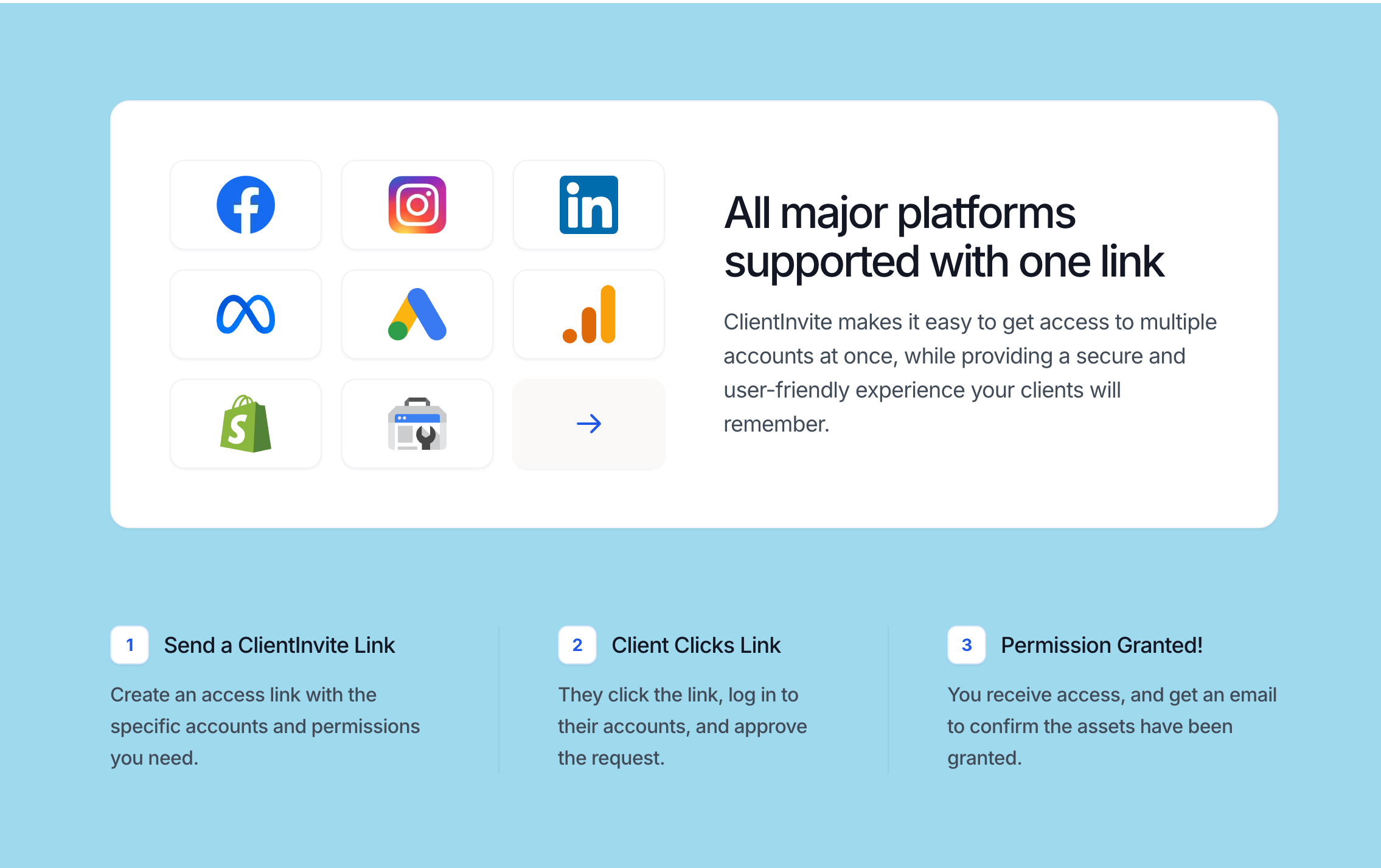 Client Invite - Screenshot 2 showing product features and functionality